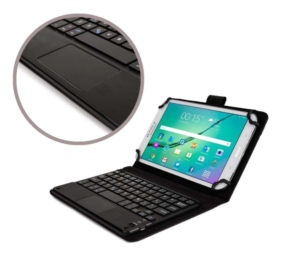 Bao Da Kèm Bàn Phím Bluetooth Đa Năng 9"-10.1" (có Touch Pad)